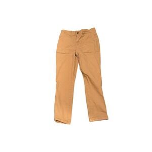 Knox Rose Size Medium Tan Brown Utility Straight Leg Pants High Rise Stretch
